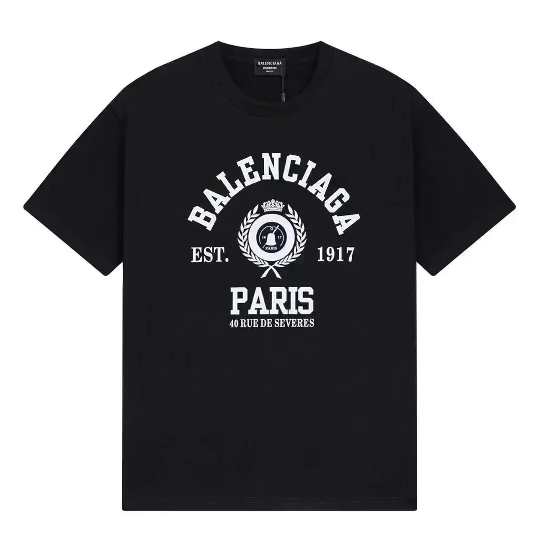 Balenciaga Balenciaga Black Paris Logo T-Shirt Black - 1