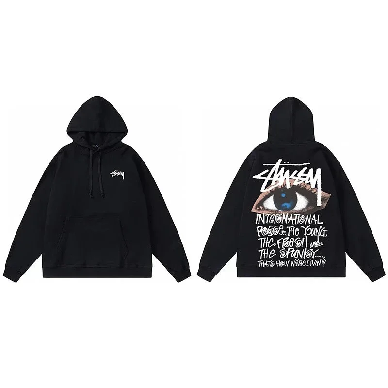 Stussy Stussy Stüssy Eye Print Black Hoodie Black - 1