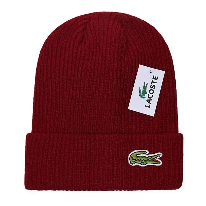 Lacoste Lacoste Red Crocodile Beanie Winter Hat Red