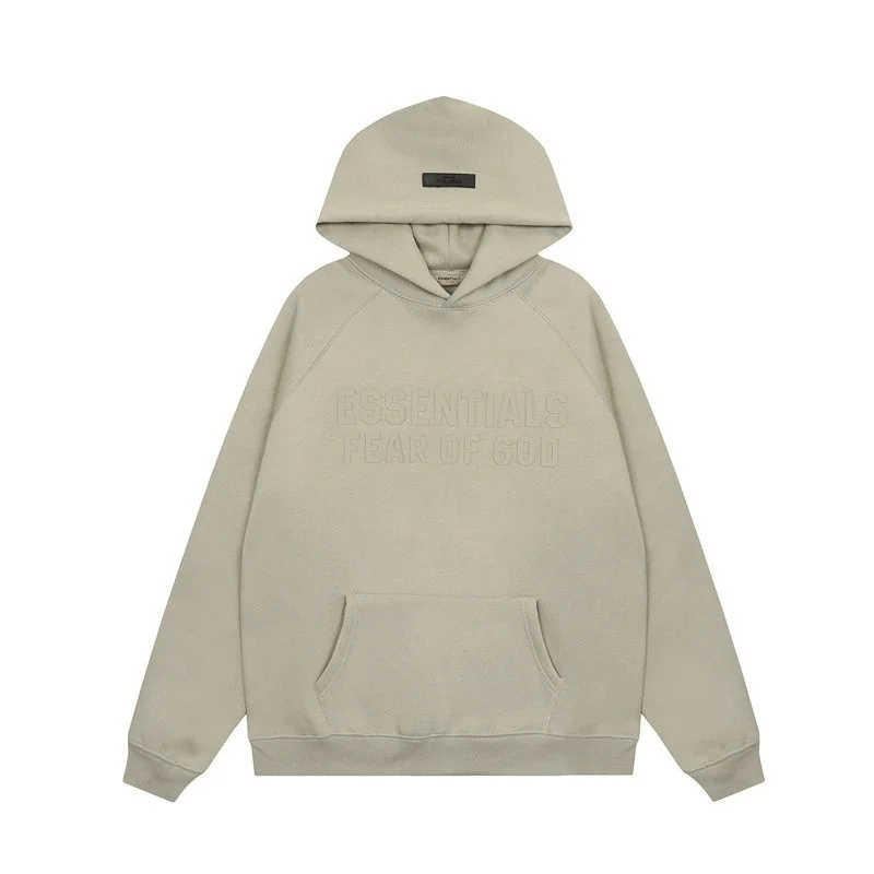 Fear of God Fear of God Essentials Light Beige Embossed Hoodie Beige - 1