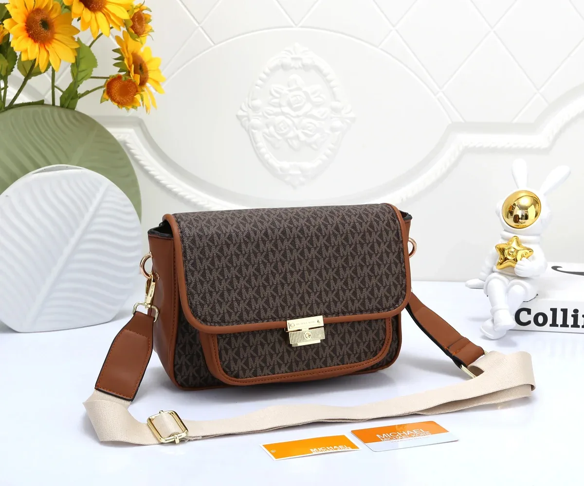 Michael Kors Michael Kors MK Logo Brown Crossbody Bag Brown - 1
