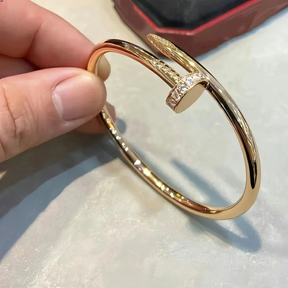 Cartier Cartier Juste un Clou Rose Gold with Crystal Accents Bracelet Gold