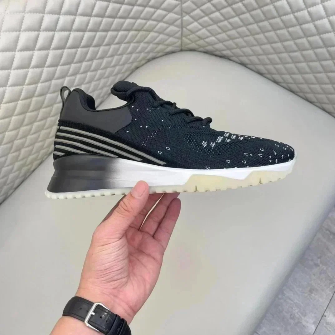 Other Unisex Black & White Knit Sneakers Black - 1