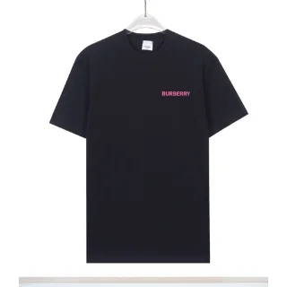 Burberry Burberry Black Pink Logo T-Shirt Black - 1