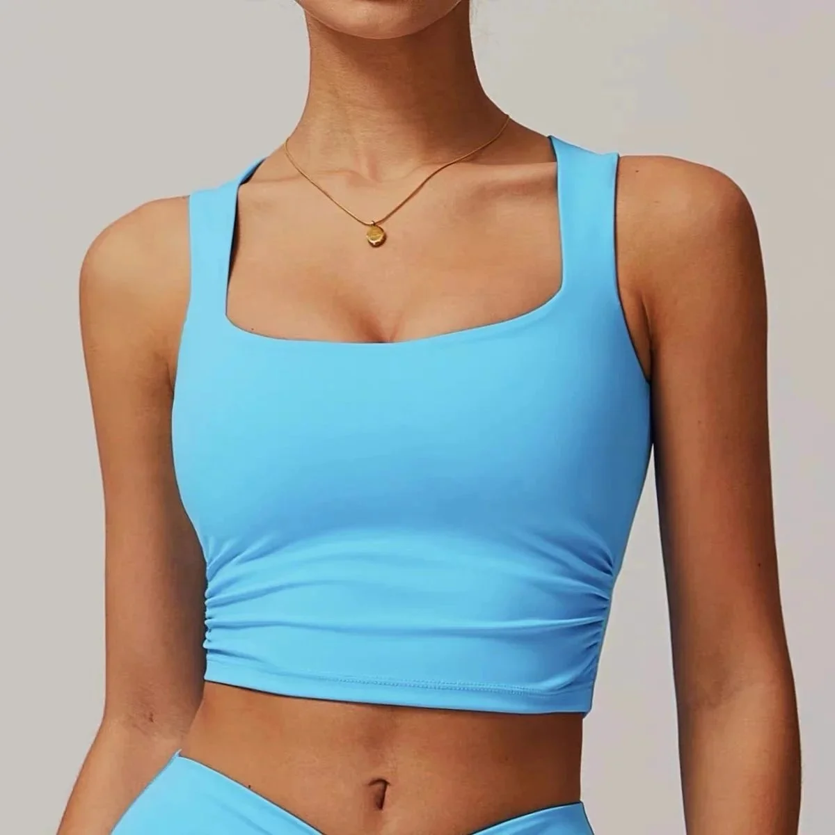 Other Lake Blue Crop Top Tank Underwear Blue - 1