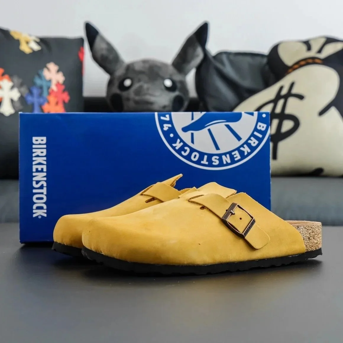 Birkenstock Birkenstock Arizona翻毛皮姜黄色 Sandals Yellow - 1