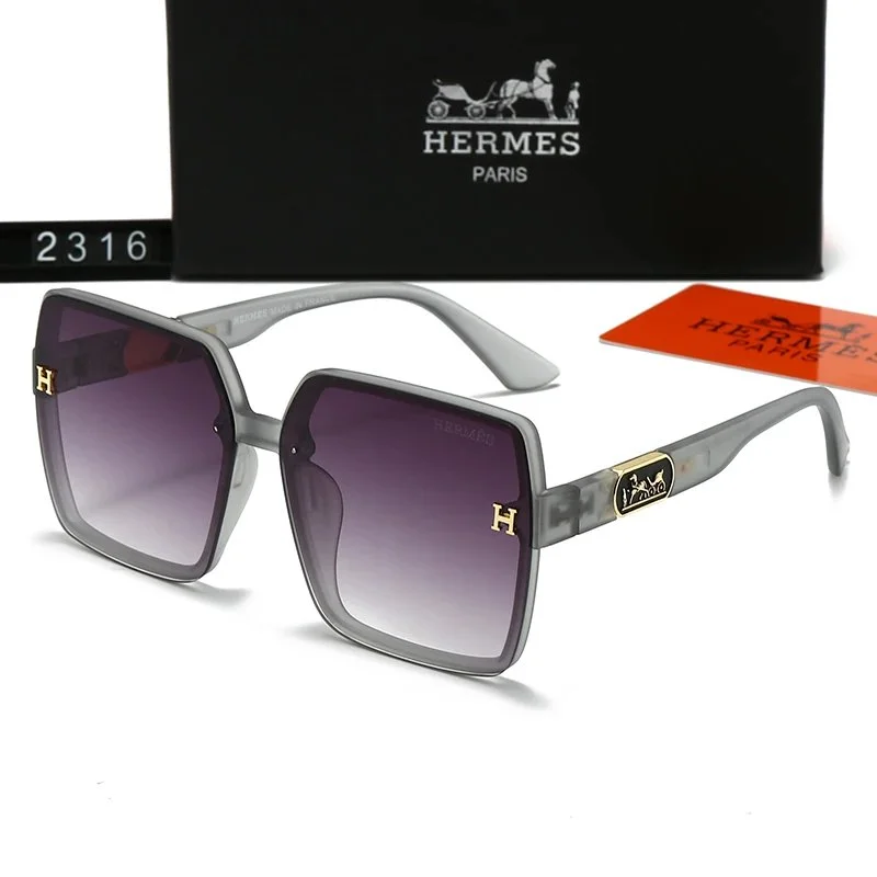 Hermès Hermès Classic Logo Square Sunglasses Purple Gradient Purple