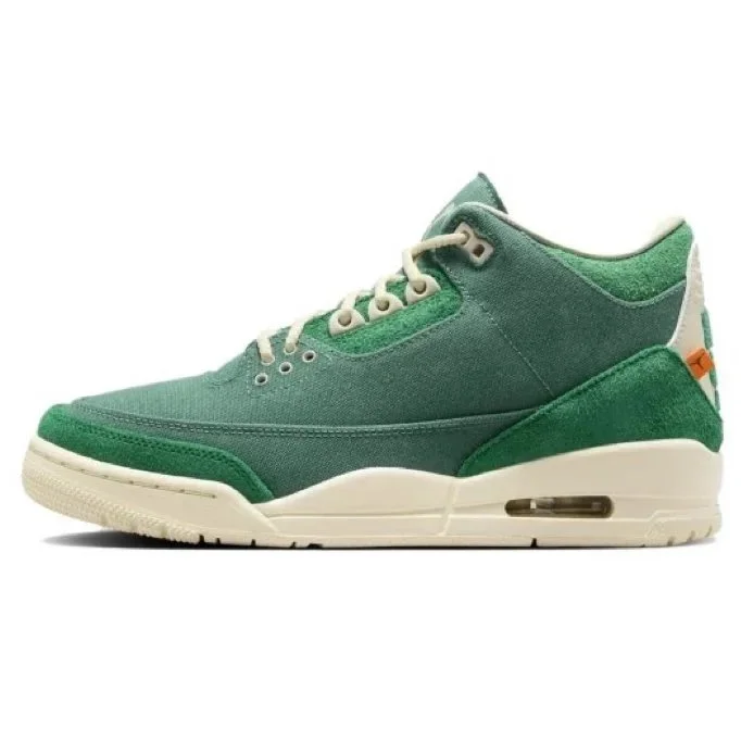 Nike Nike Air Jordan 3 Green Canvas Sneakers Green - 1