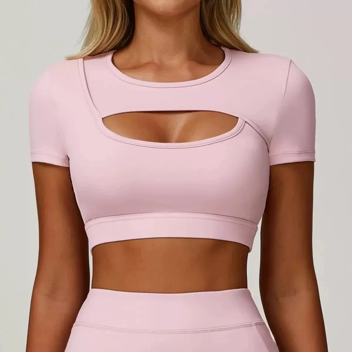 Other Crop Top in Peach Pink Pink - 1