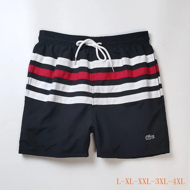 Lacoste Lacoste Striped Shorts Black/White/Red Black - 1