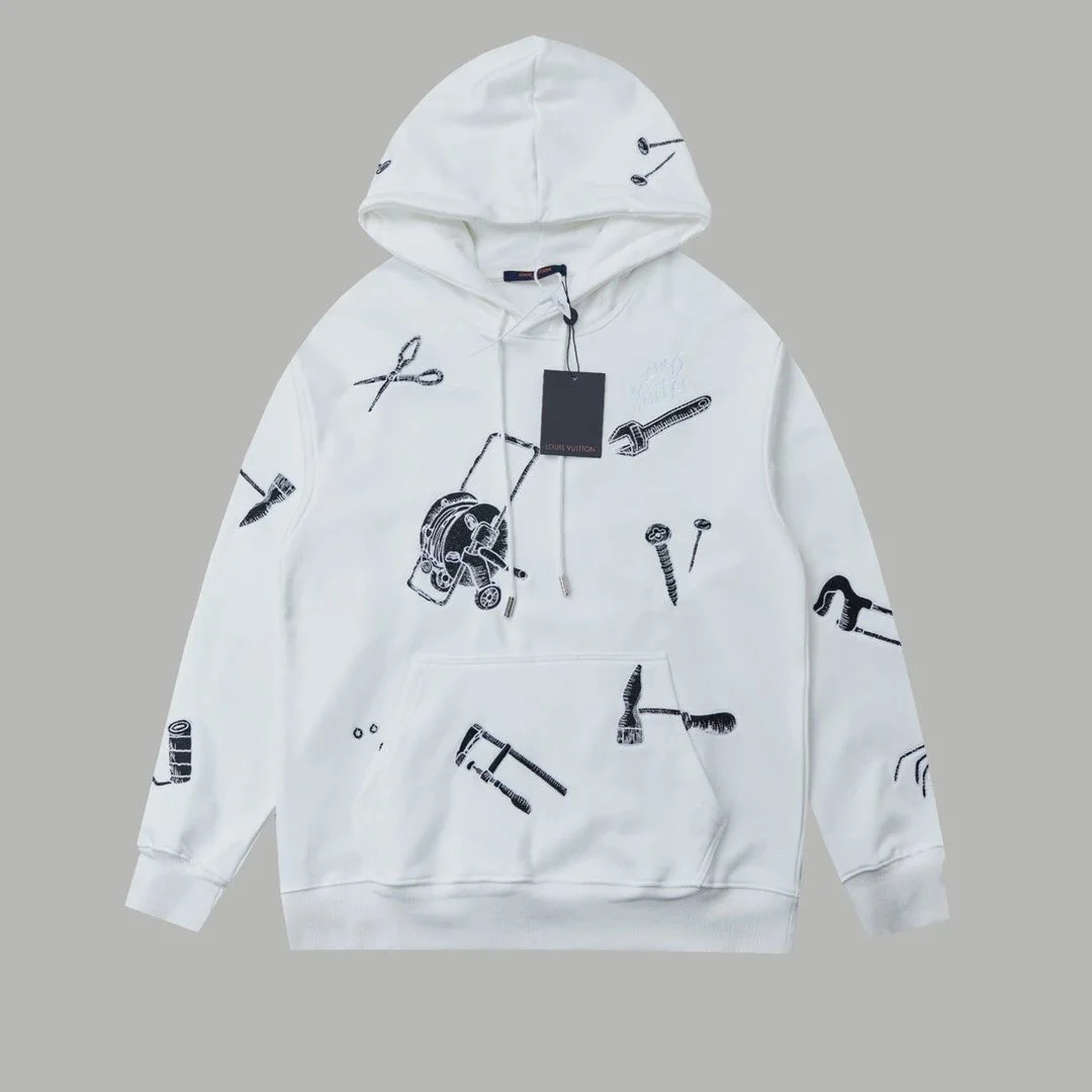 Louis Vuitton Louis Vuitton White/Black Tools Hoodie White