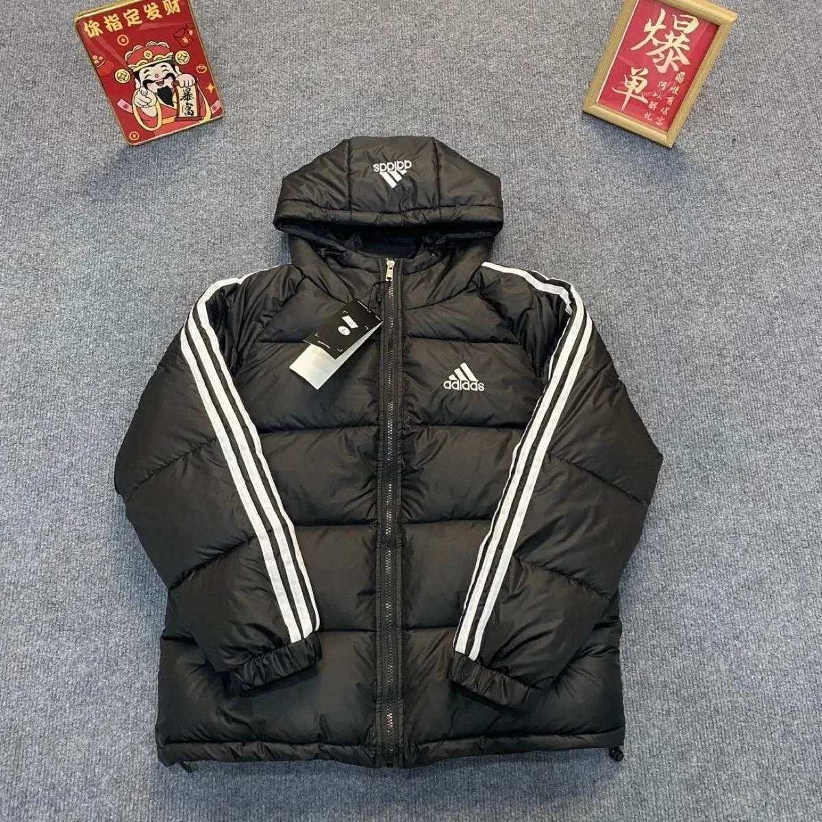 Adidas Adidas Classic Football Black Puffer Jacket Black - 1