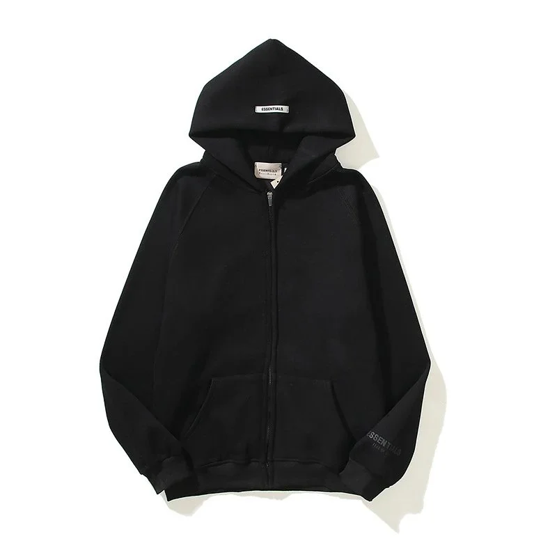 Fear of God Fear of God Essentials Zip-Up Hoodie Black Black
