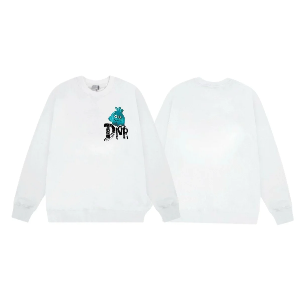 Dior Dior White DMR Graphic Crewneck Sweatshirt White - 1