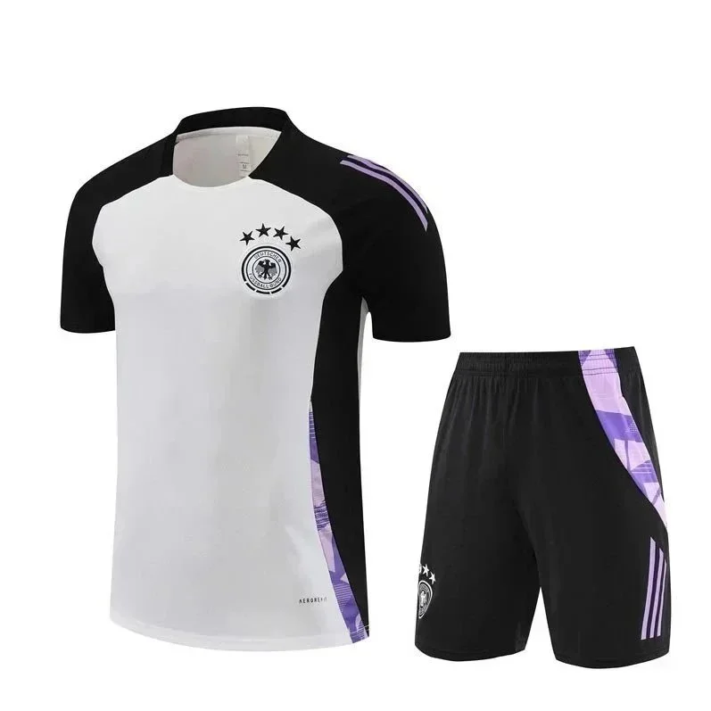 Adidas Adidas Classic Football Germany Away Kit White/Purple Shorts Set White - 1