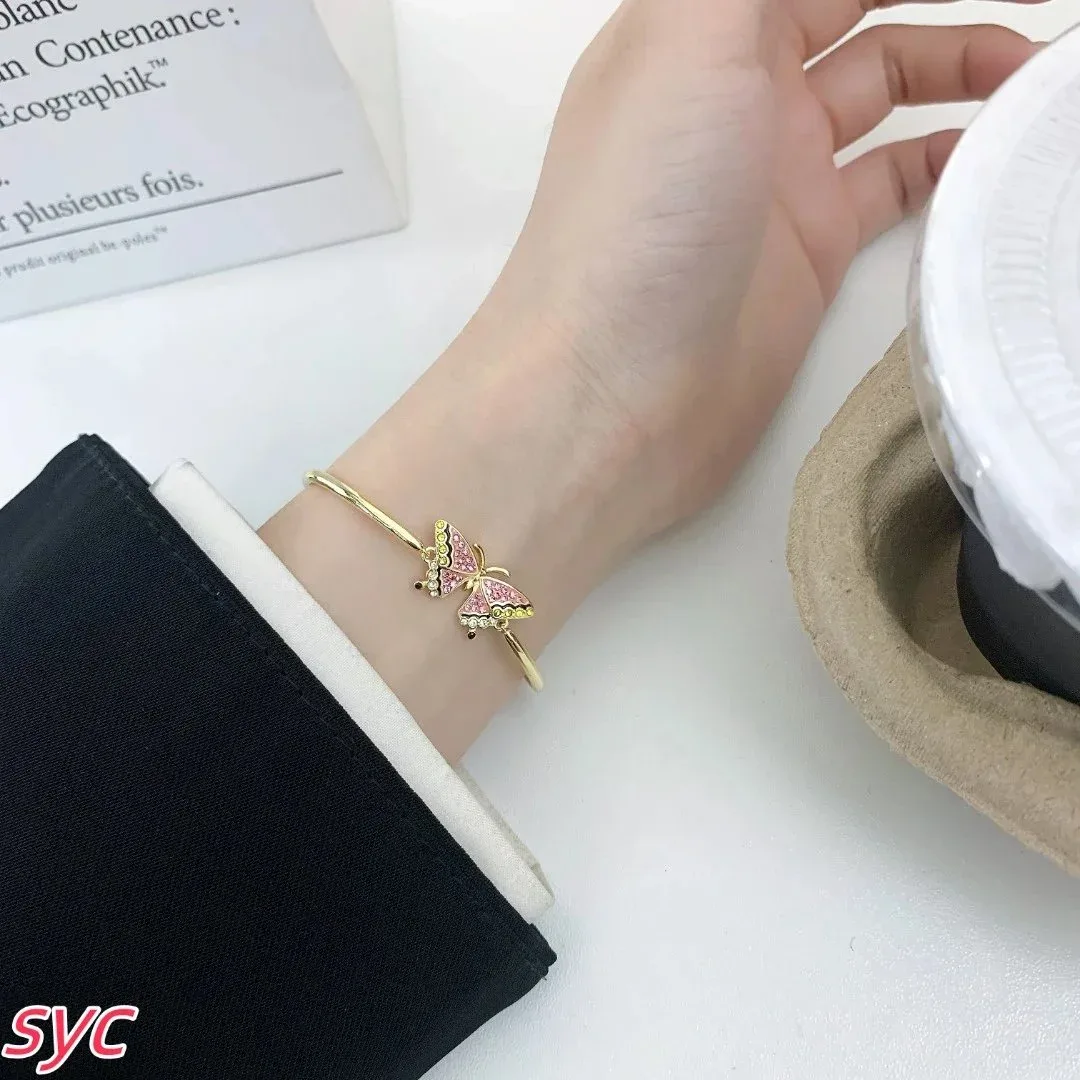 Other Butterfly Gold Bracelet with Pink Accents Gold - 1