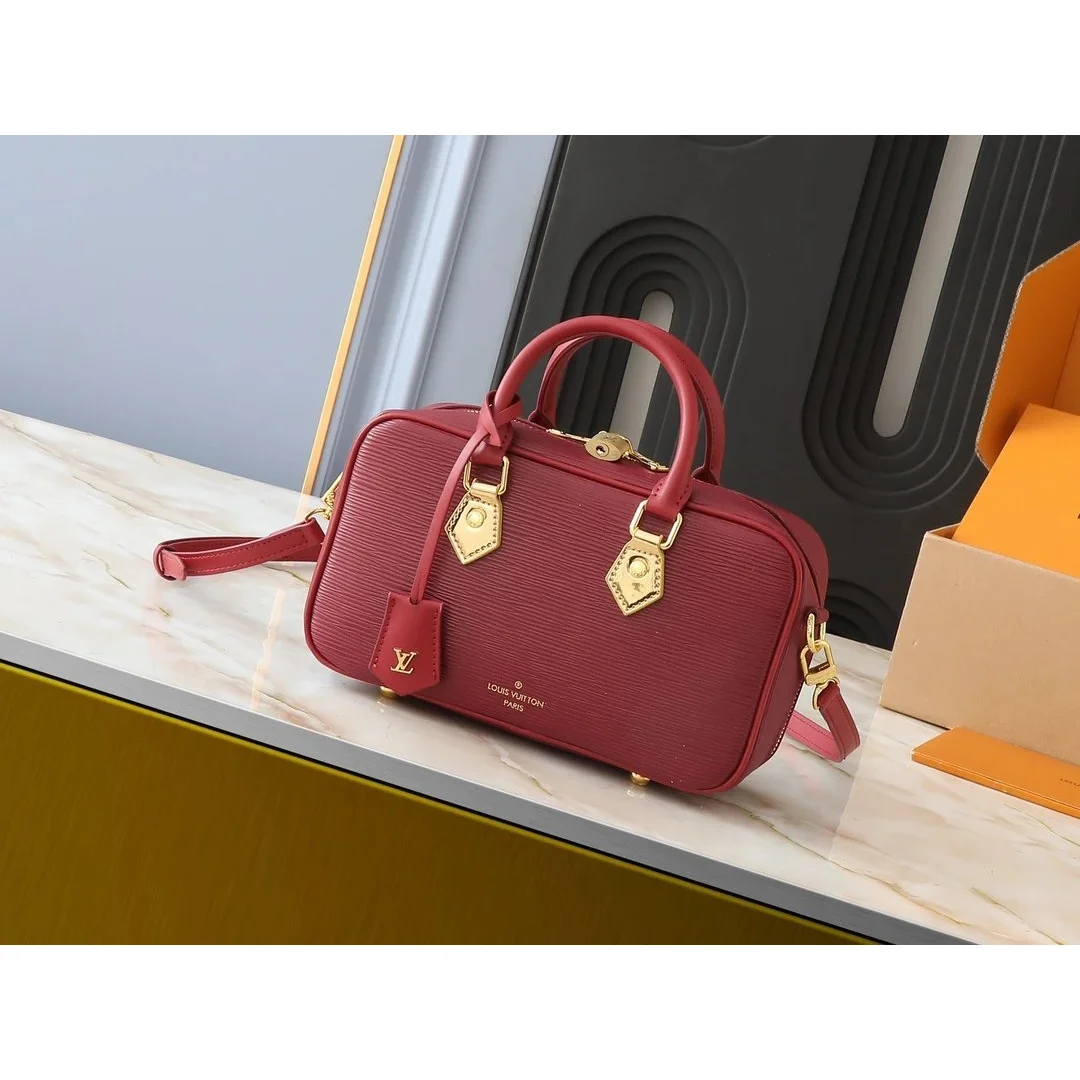 Louis Vuitton Louis Vuitton Pochette Burgundy Handbag Red