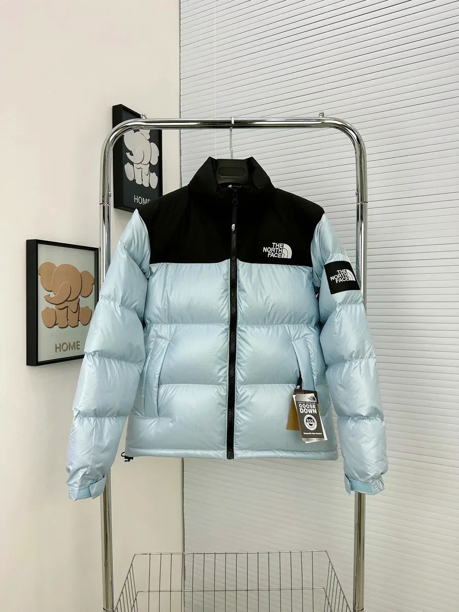 The North Face The North Face Nuptse Light Blue/Black Parka Blue - 1