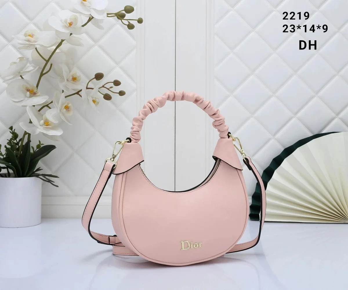 Dior Dior Lady Dior Pink Leather Shoulder Bag Pink - 1