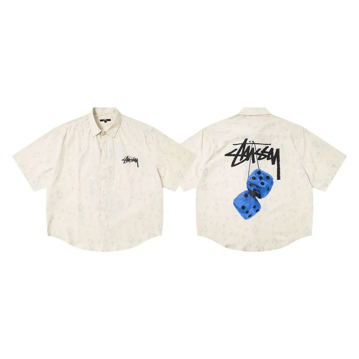 Stussy Stussy Stüssy Dice Print Shirt 6967 Blue Blue - 1