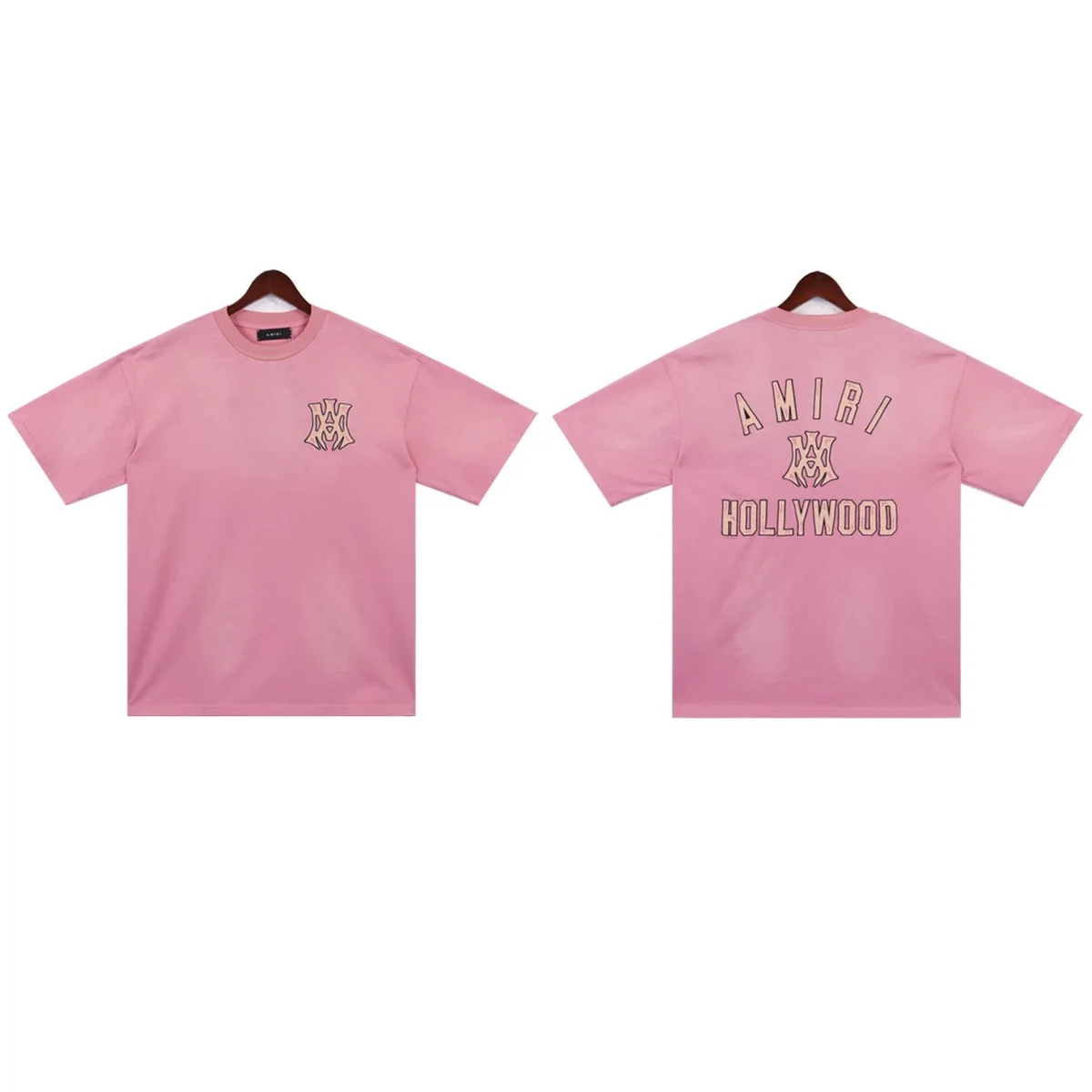 Amiri Amiri Hollywood Pink T-Shirt Pink - 1