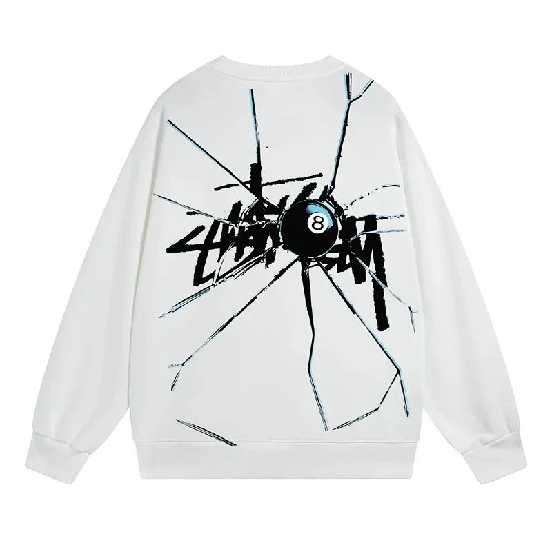 Stussy Stussy 8 Ball White Sweatshirt White