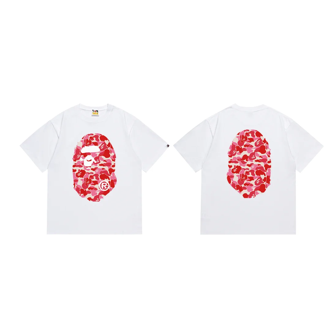 A Bathing Ape A Bathing Ape BAPE STA Pink Camo T-Shirt White - 1