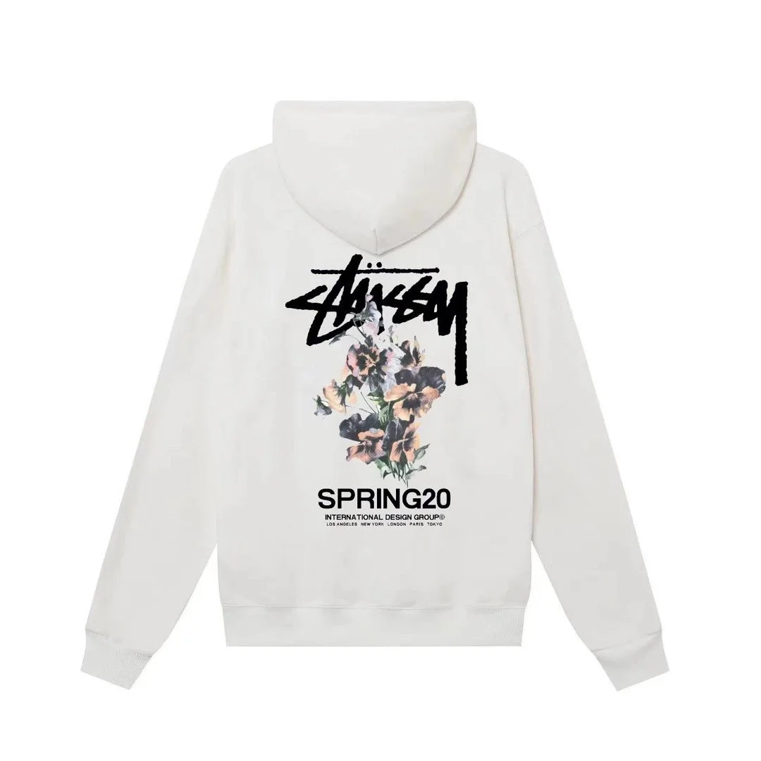 Stussy Stussy Stüssy Floral Spring20 Hoodie White White - 1