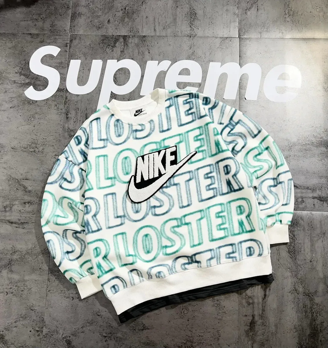 Nike Nike Sportswear D-2 White All-Over Print Sweatshirt White