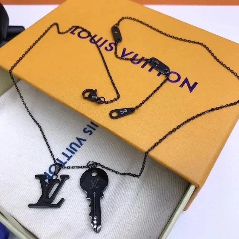 Louis Vuitton Louis Vuitton Monogram Black Necklace Black