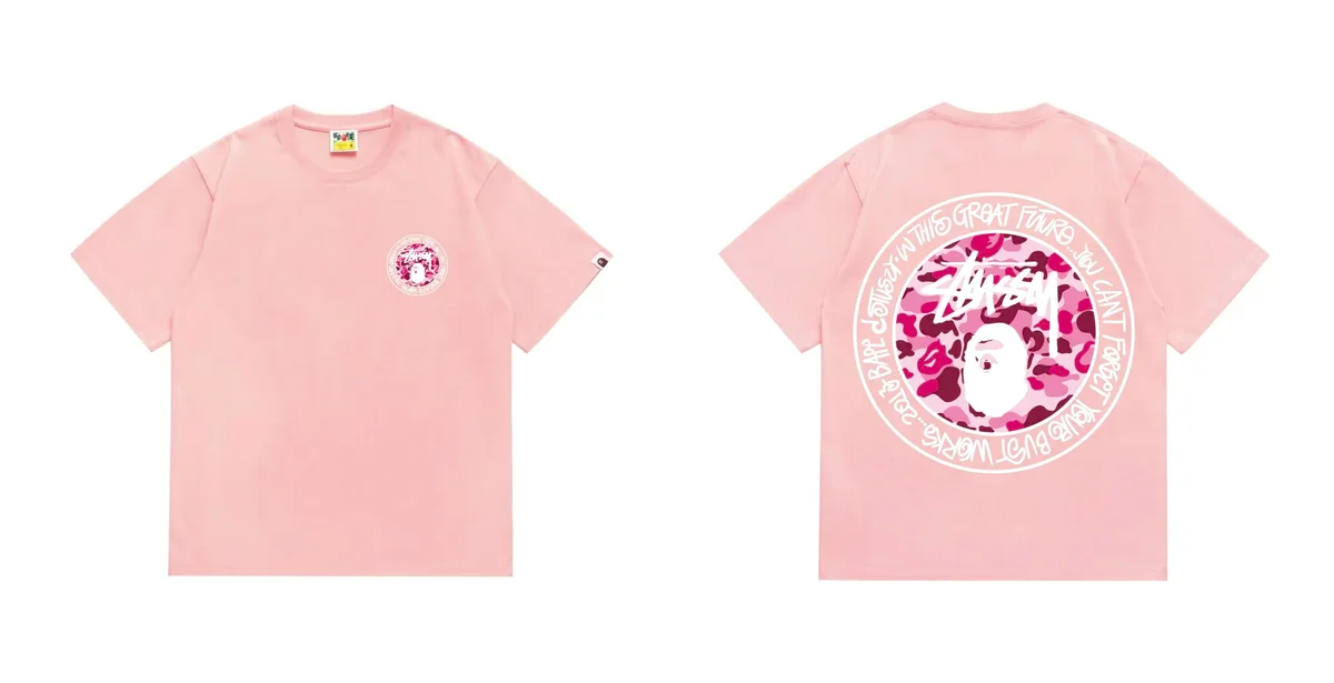 A Bathing Ape A Bathing Ape BAPE STA 216 Pink T-Shirt Pink - 1