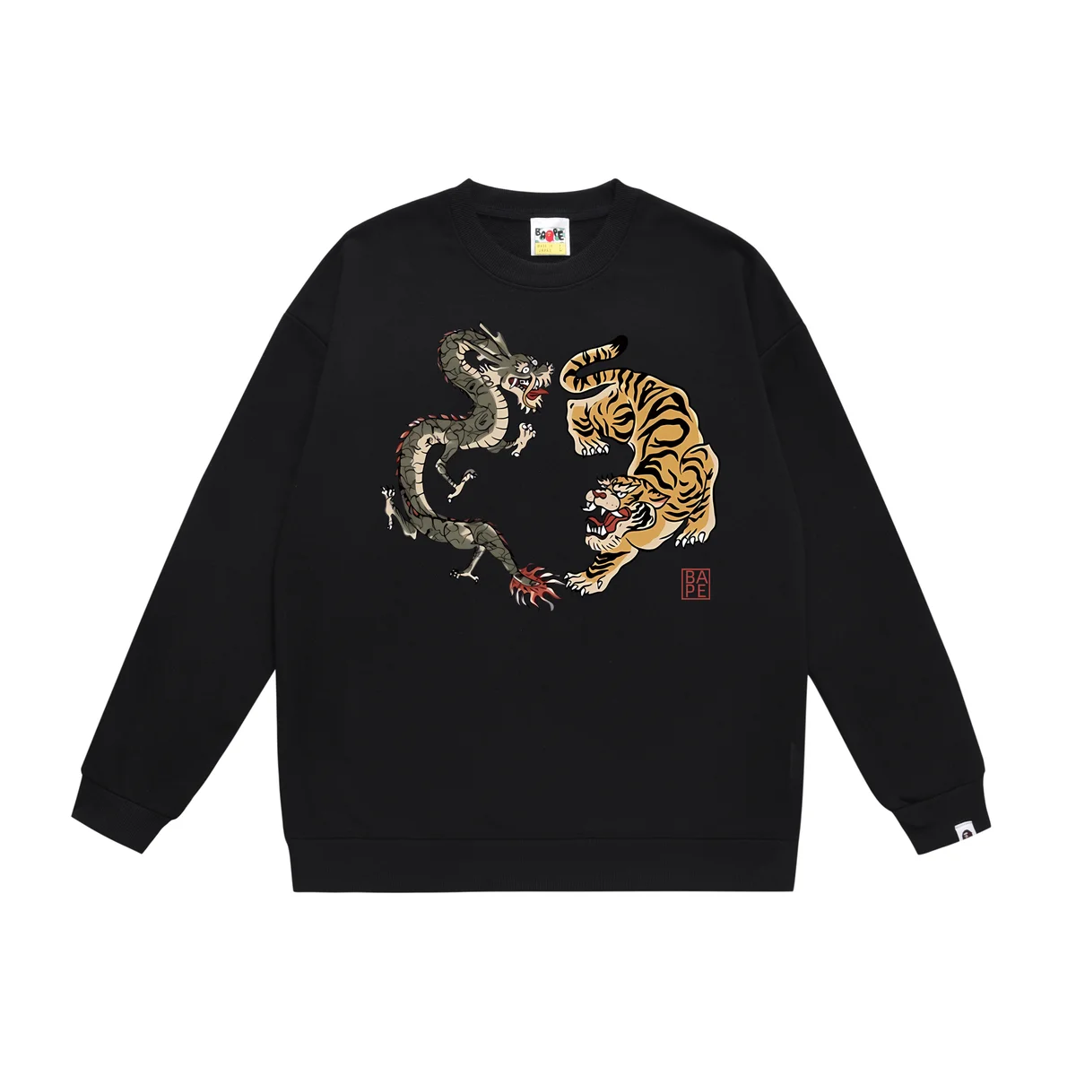 A Bathing Ape A Bathing Ape BAPE STA Black Dragon & Tiger Sweatshirt Black - 1
