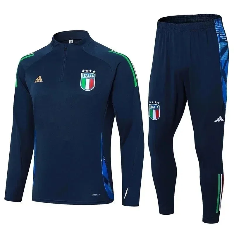 Adidas Adidas Italy Blue National Team Training Tracksuit Navy