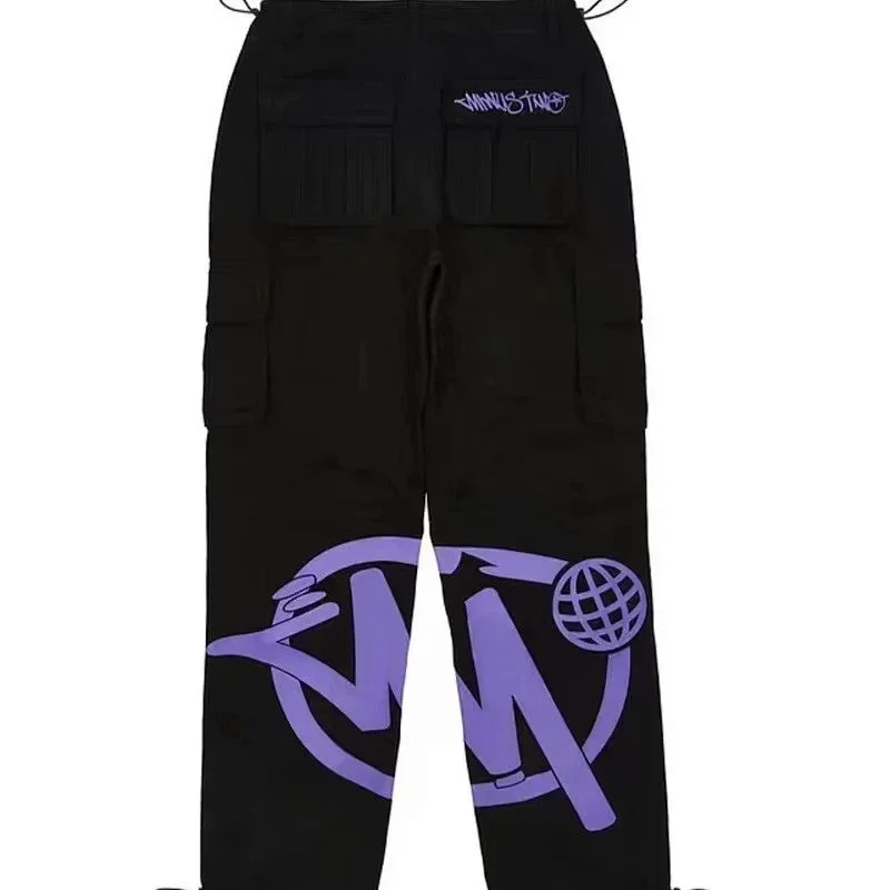 Maison Mihara Yasuhiro Mihara Yasuhiro Black/Purple Graphic Trousers Black