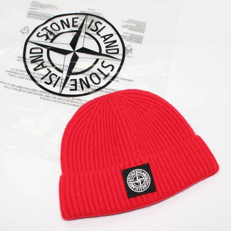 Stone Island Stone Island 68-15 Red Beanie Hat Red