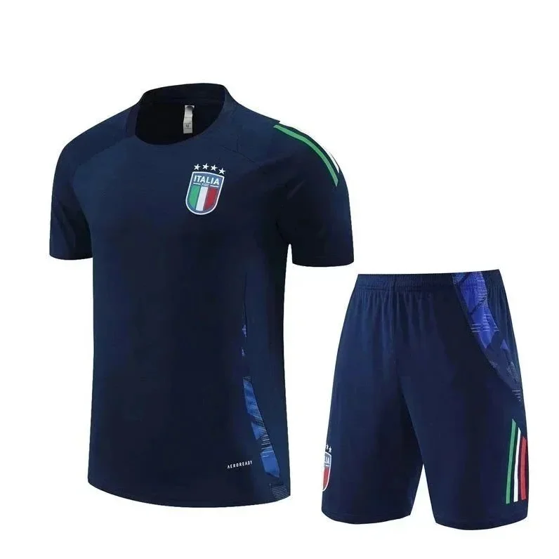 Adidas Adidas Classic Football Italy Jersey & Shorts Set Navy Navy - 1