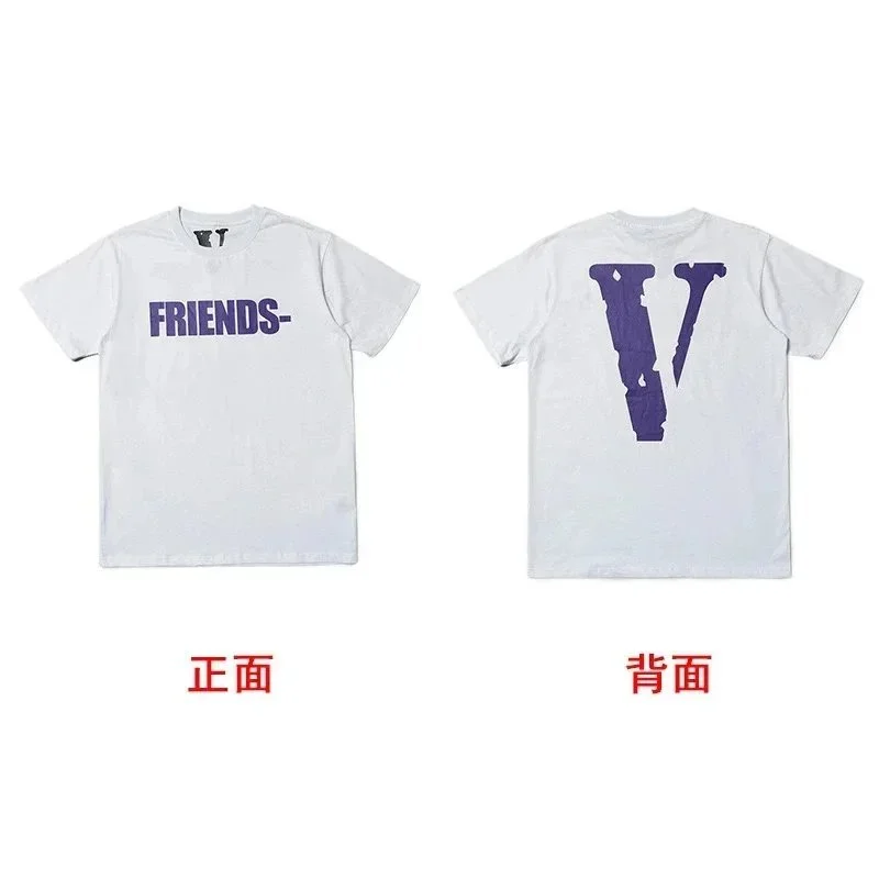 Other Unisex Friends V T-Shirt White/Purple White - 1