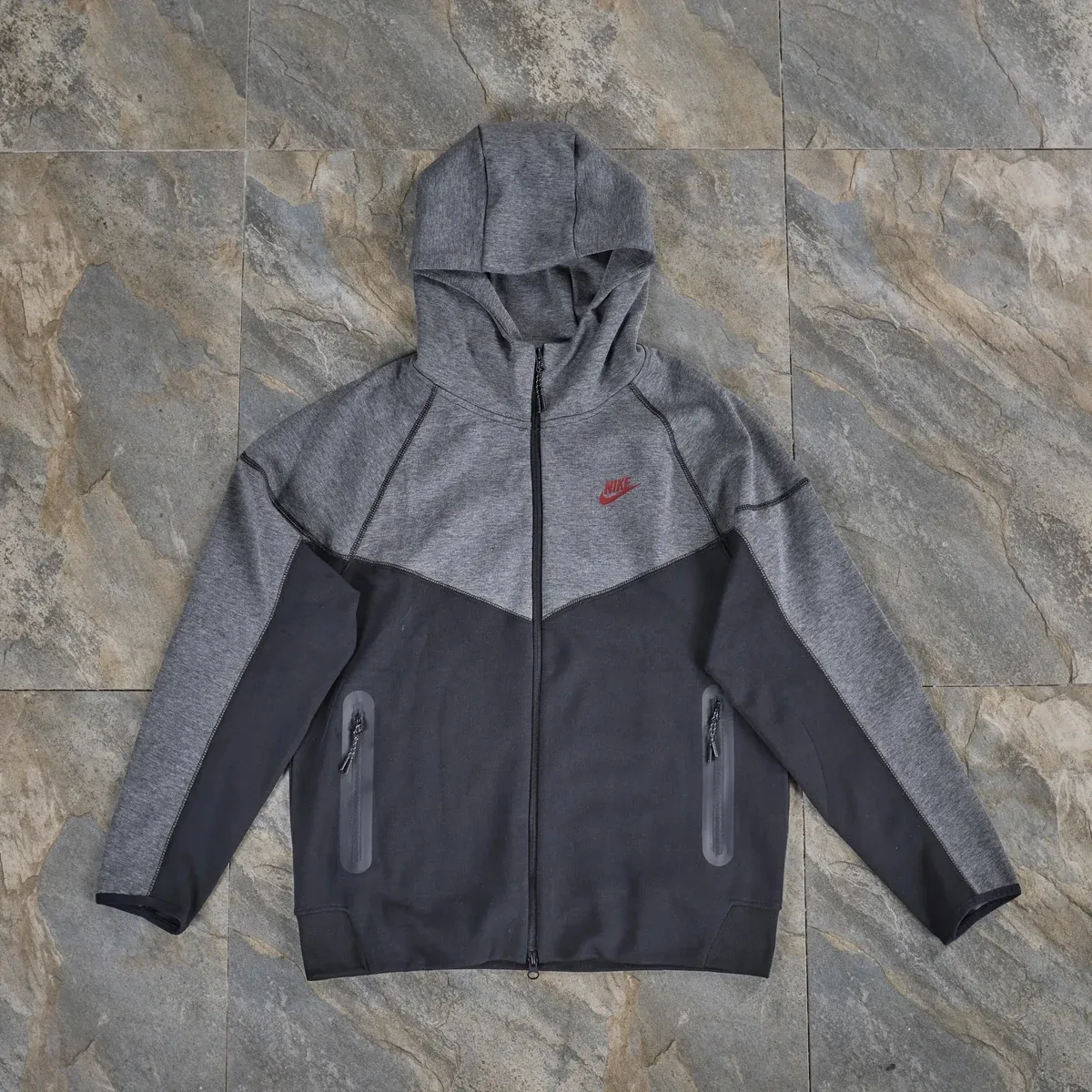 Nike Nike Tech Fleece Black & Grey Hoodie Grey - 1