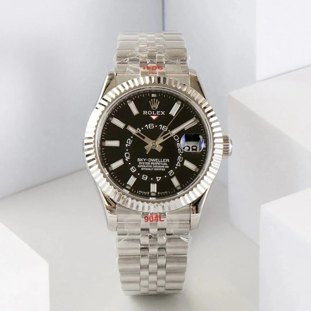 Rolex Rolex Sky-Dweller Black Dial Watch Black