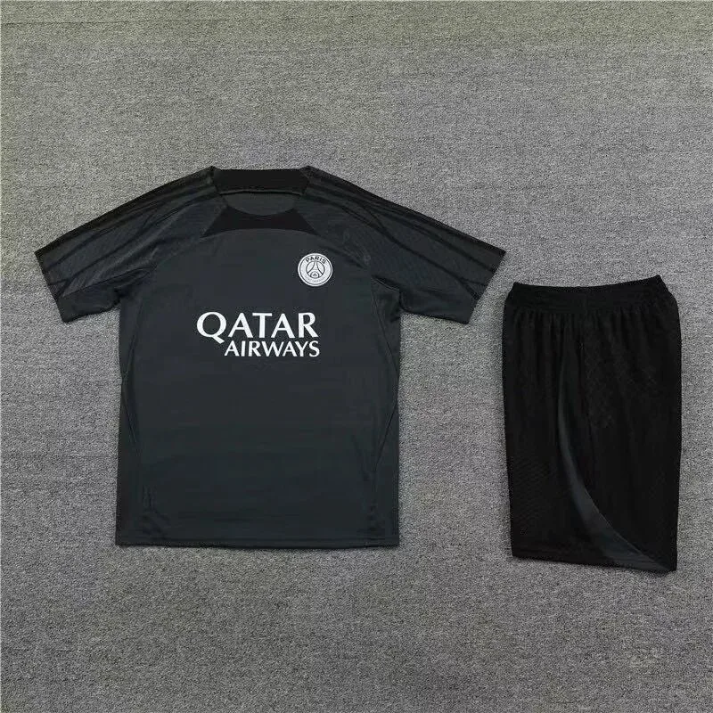 Adidas Adidas Classic Football Black Soccer Jersey & Shorts Set Black - 1