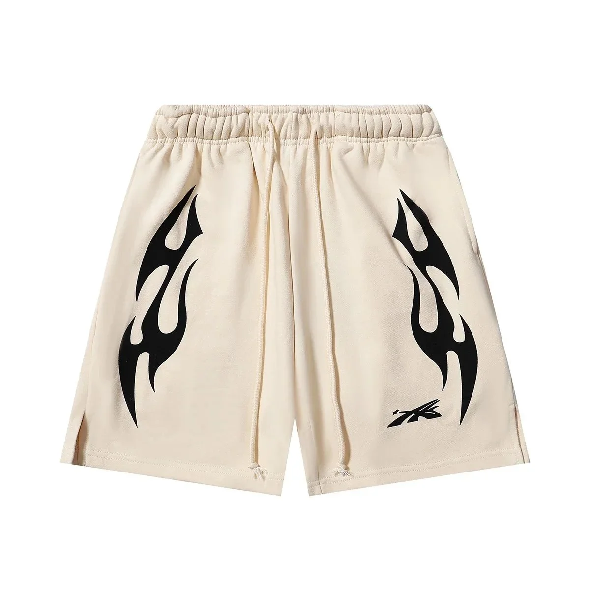 Other Beige Flame Print Shorts Casual Shorts Beige - 1