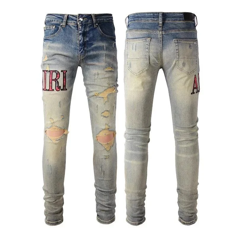 Amiri Amiri 39水洗做旧款 破洞牛仔裤 Blue