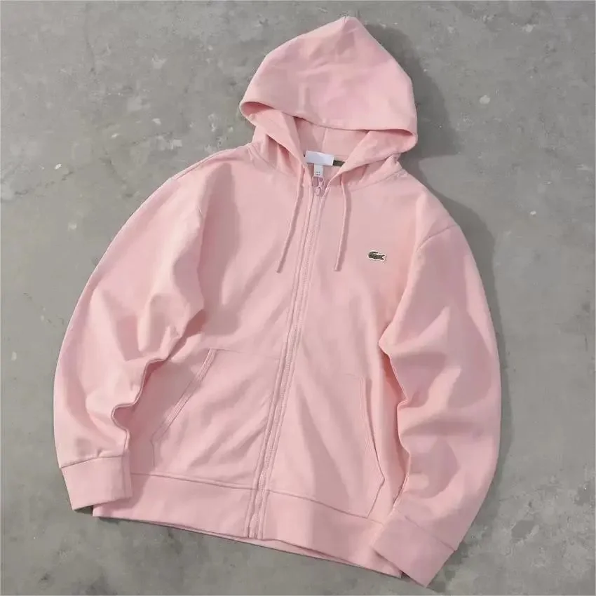 Lacoste Lacoste高品质拉链粉色连帽衫 Pink - 1