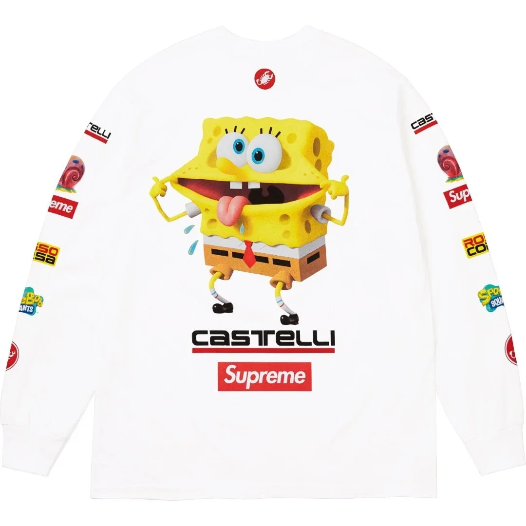 Supreme Supreme SpongeBob Castelli White T-Shirt White - 1