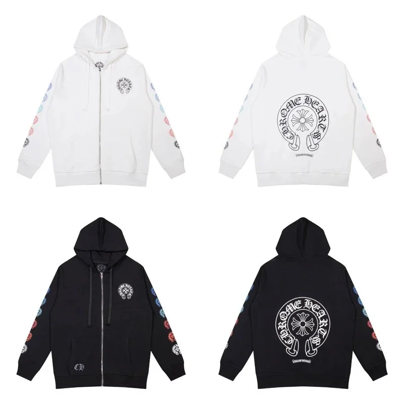 Chrome Hearts Chrome Hearts CH Cross Zip-Up Hoodie WhiteBF5011 White - 1