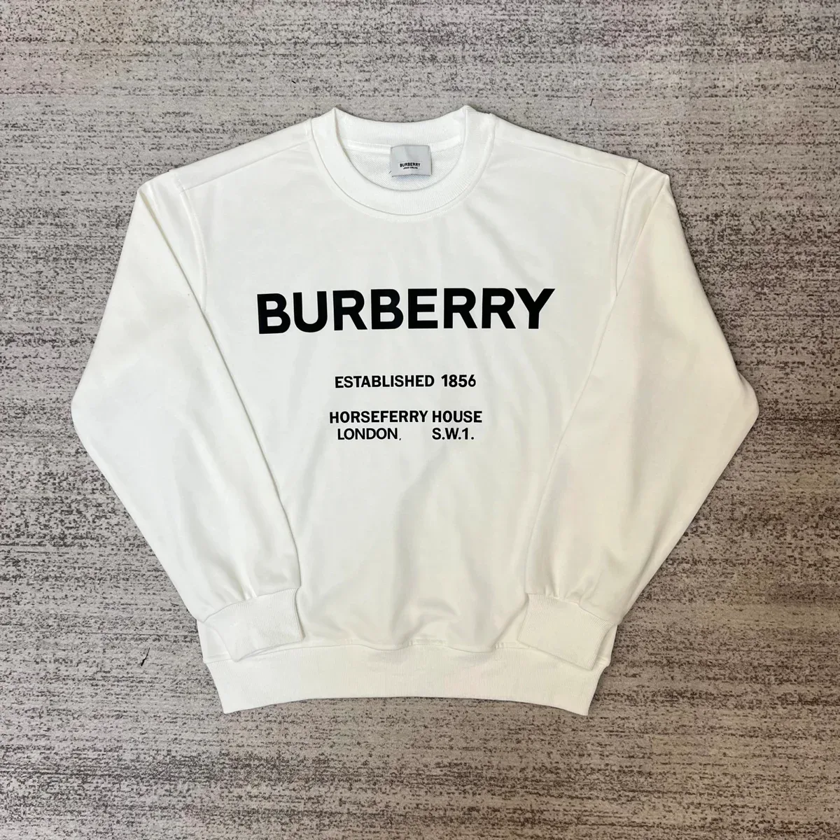 Burberry Burberry White Established 1856 Crewneck Sweatshirt White - 1