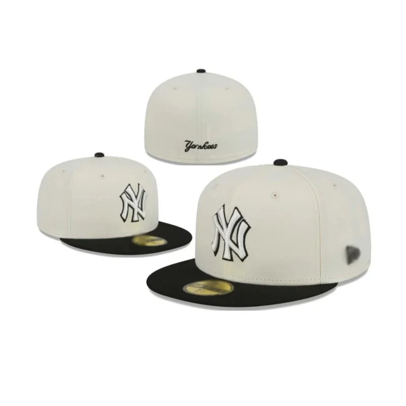 New Era New Era 59FIFTY White/Black NY Yankees Cap White - 1