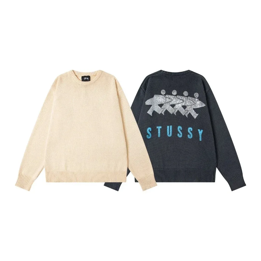 Stussy Stussy Stüssy Crewneck Sweater Beige/Black Beige - 1