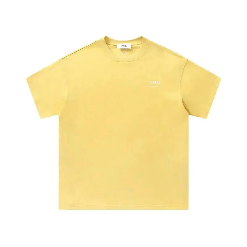 Ami Paris Ami Yellow '23' T-Shirt Casual Yellow - 1