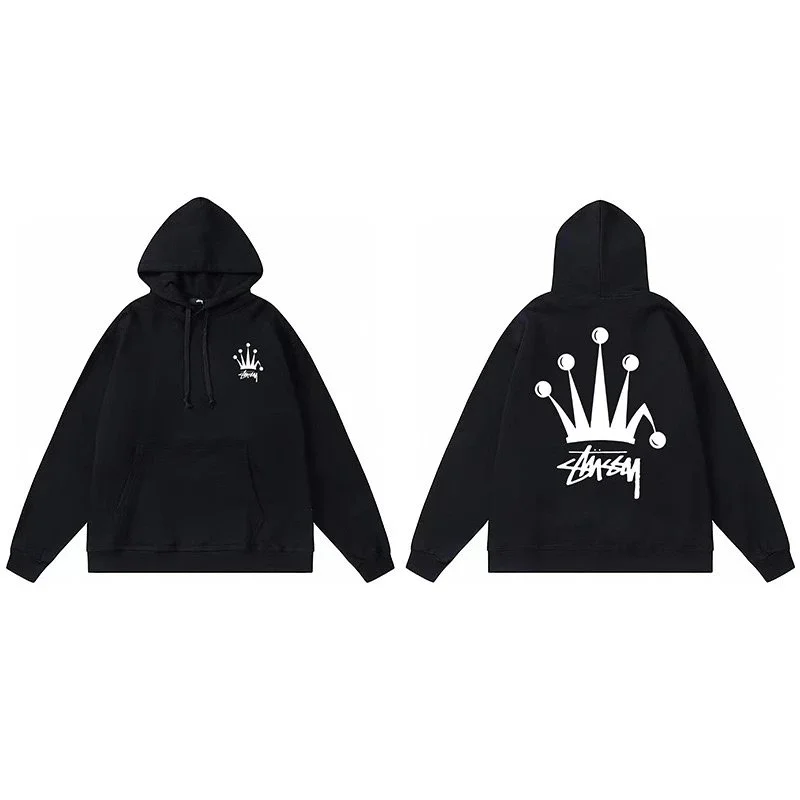 Stussy Stussy Crown Black Hoodie Black - 1